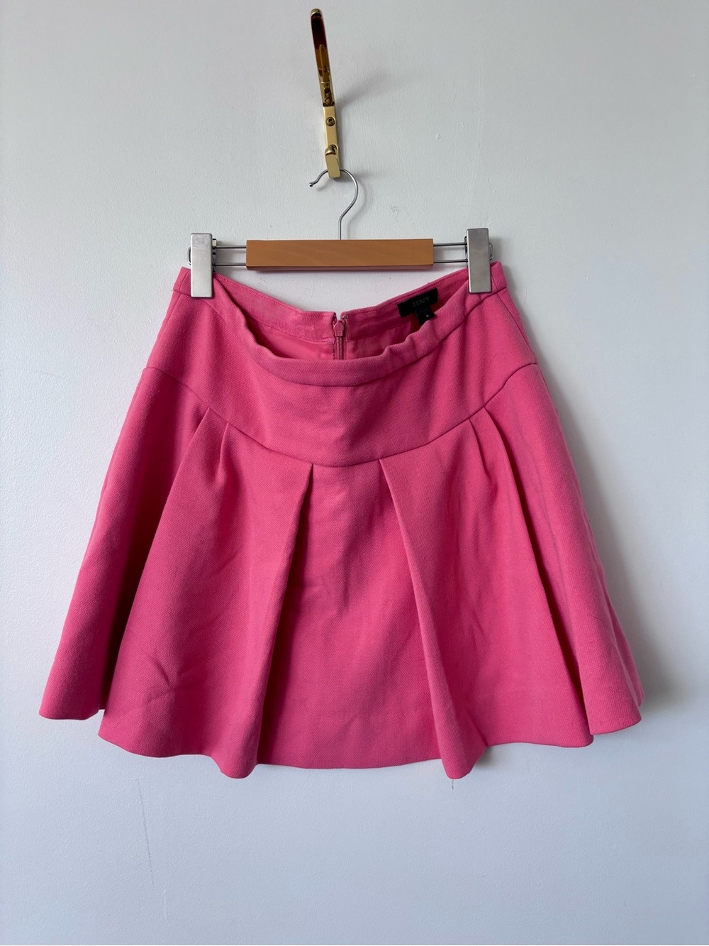 J. Crew pink pleated skirt